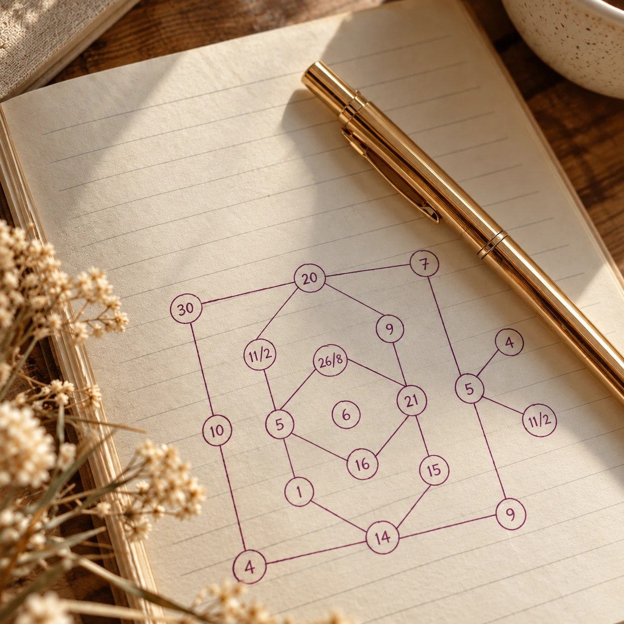 Thème numérobiologique sur carnet, séance de numérobiologie à Vayres